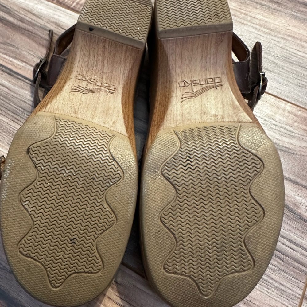 Dansko Brown Leather Slingback Sandals size 39 - Picture 2 of 4